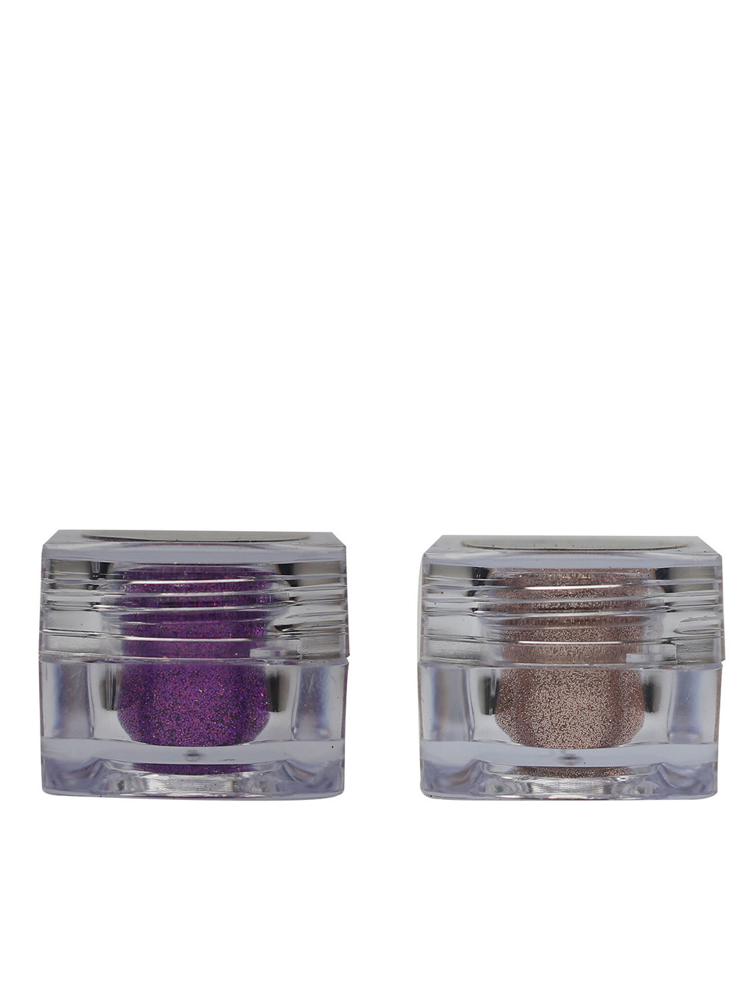 Veoni BELLE Set of 2 HD Holographic Glitter Eyeshadow 5 g each - Violet Purple & Rose Gold