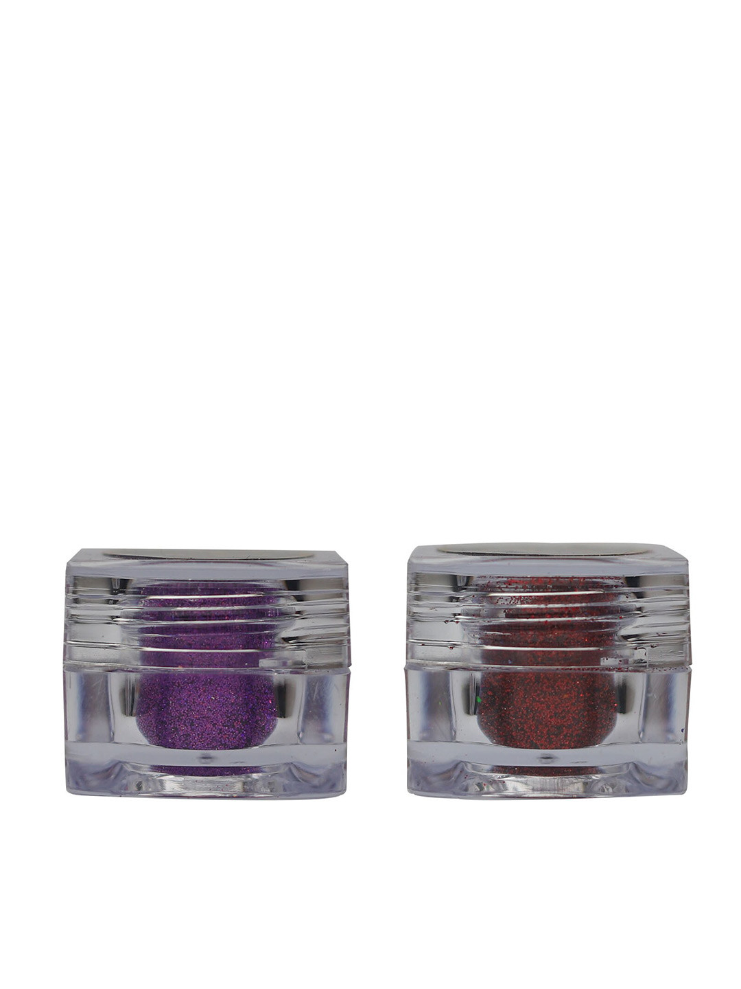 Veoni BELLE Set of 2 HD Holographic Glitter Eyeshadow 5 g each - Violet Purple & Ruby Red