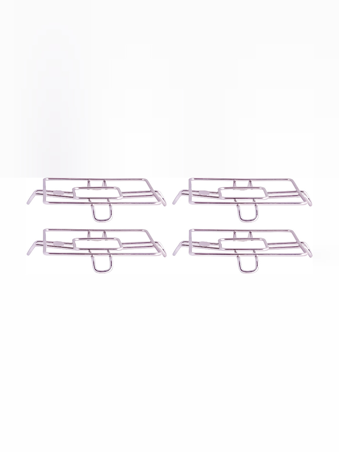 Shivshakti Arts Steel-Toned 4 Pieces Stainless Steel Trivets