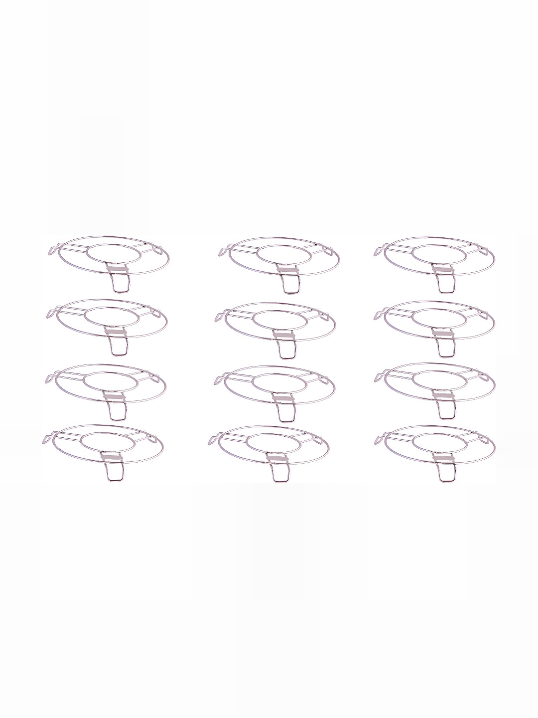 Shivshakti Arts Steel-Toned 12 Pieces Stainless Steel Trivets