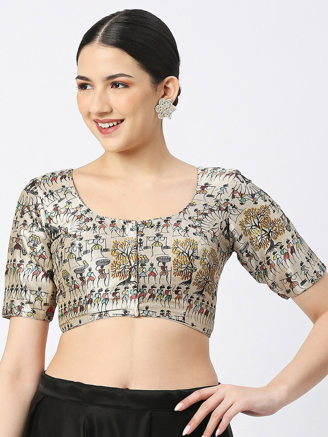 neckbook Warli  Printed Saree Blouse