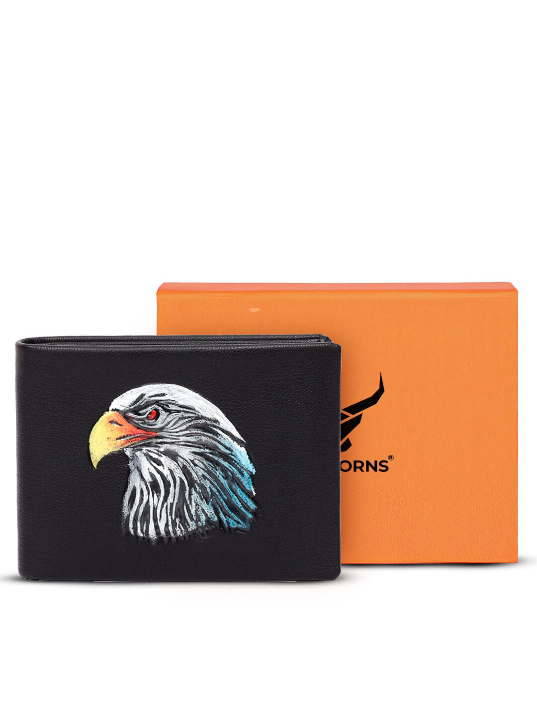 REDHORNS Animal Printed Leather Two Fold Wallet