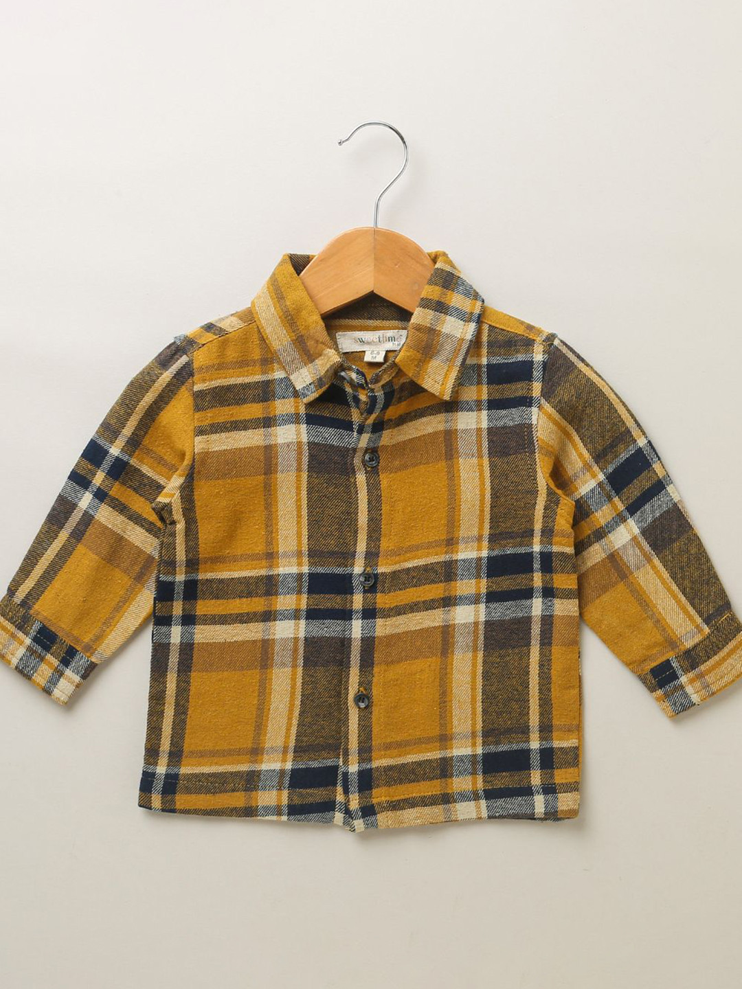 Sweetlime By AS Boys Standard Tartan Checks Opaque Checked Casual Shirt