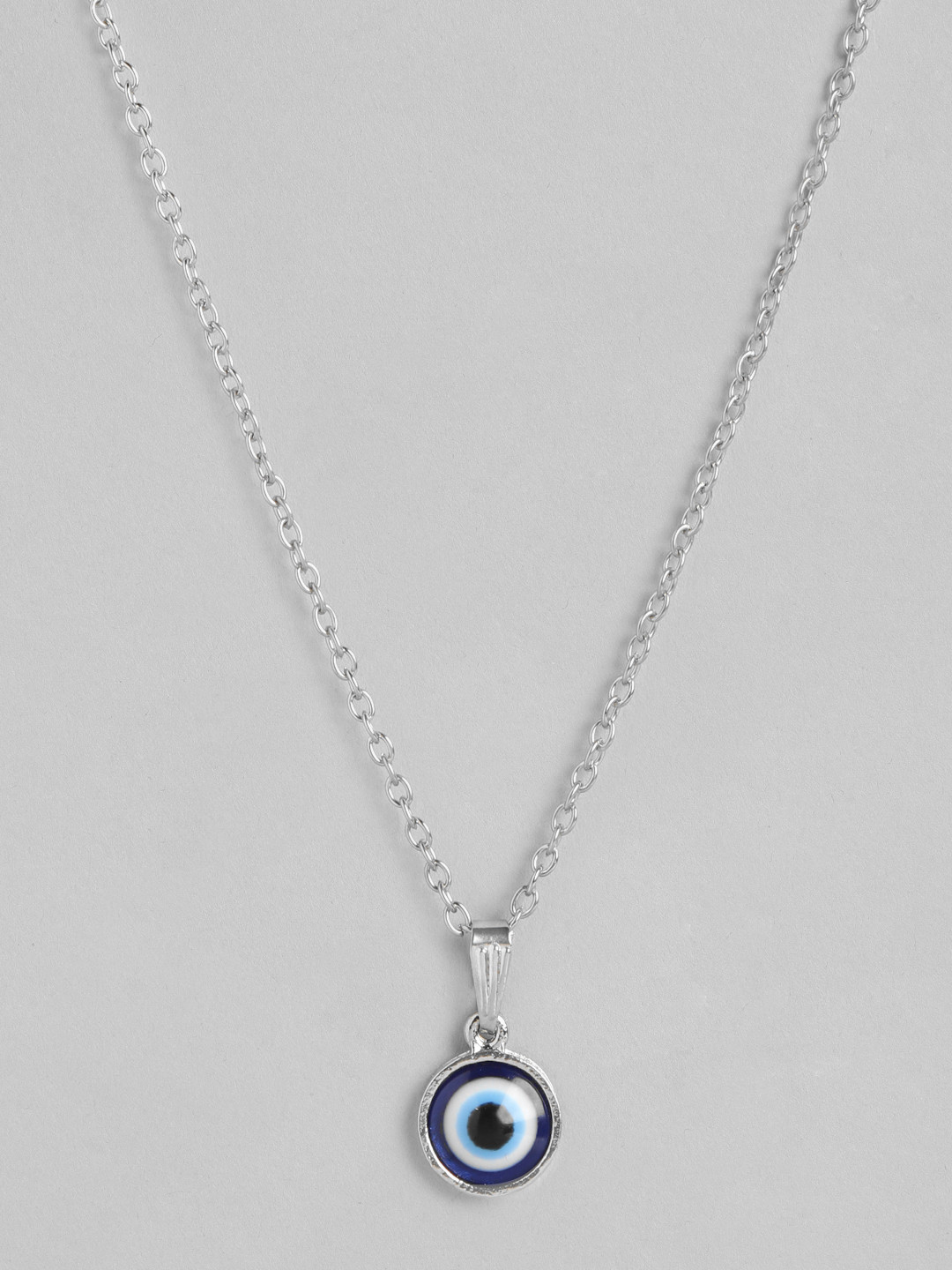 PARIS HAMILTON Silver-Plated Circular Pendant with Chains
