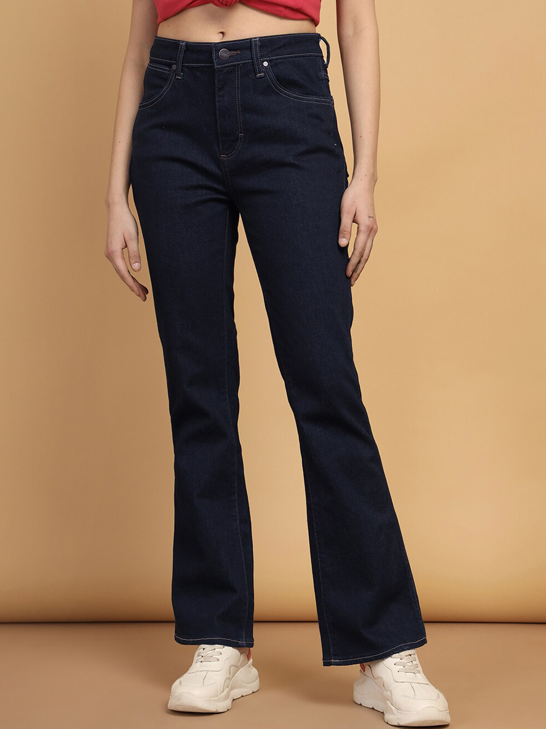 Wrangler Women Bootcut High-Rise Stretchable Jeans