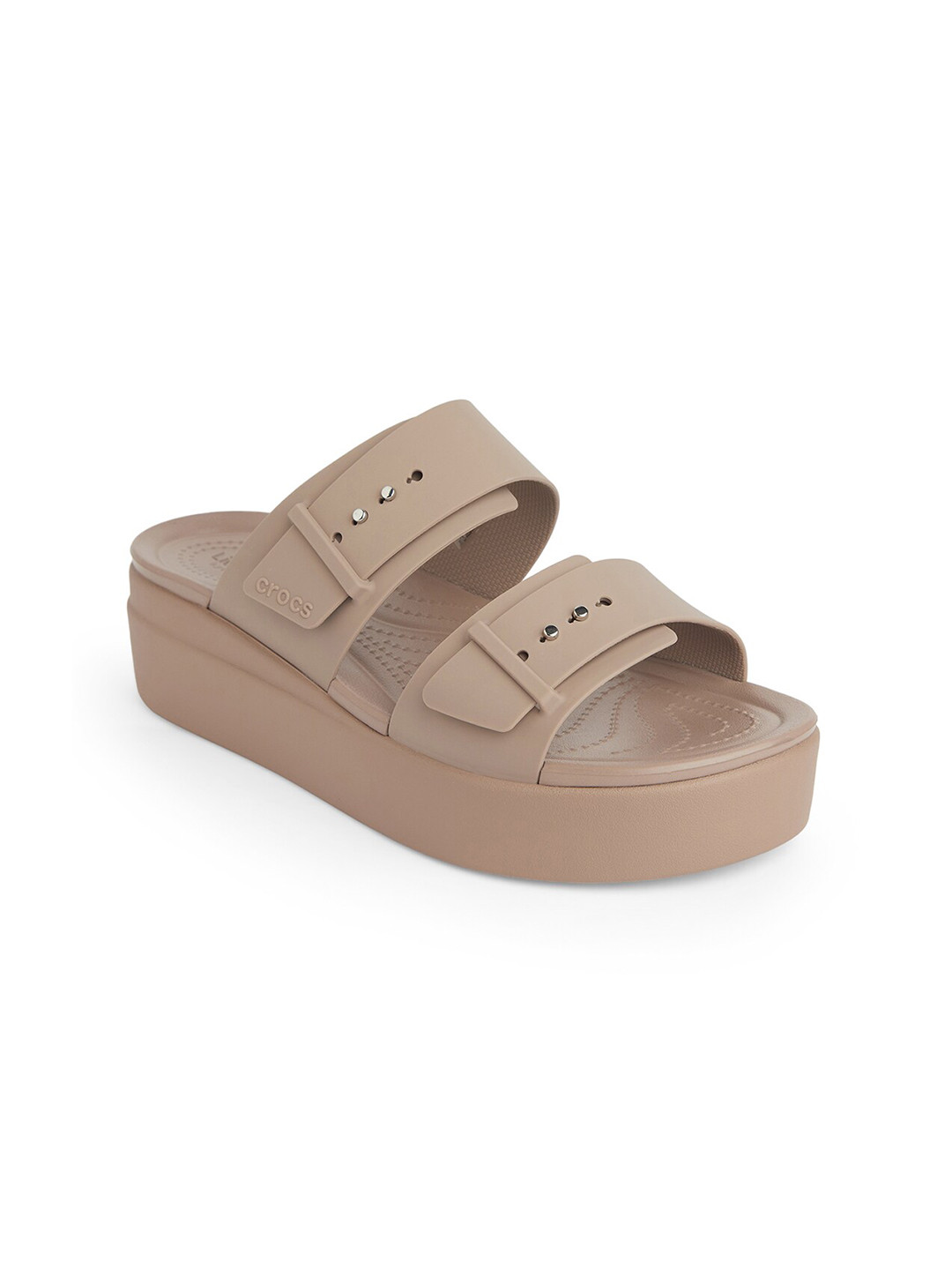 Crocs Women Sliders With Buckle Detail