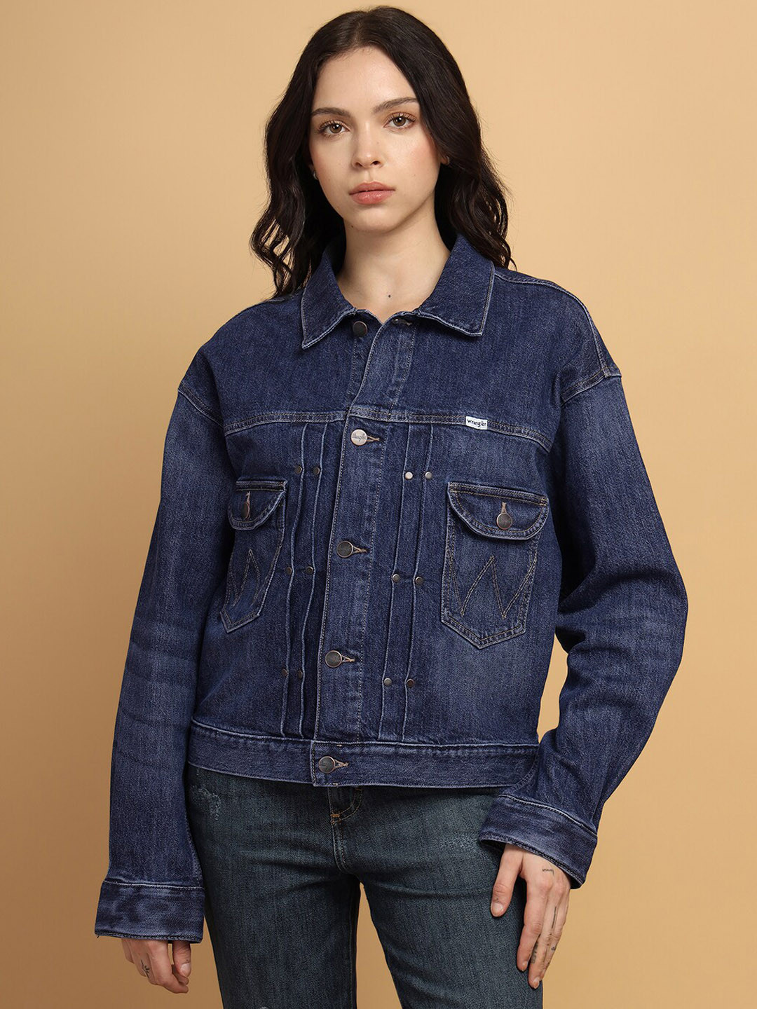 Wrangler Women Denim Jacket with Embroidered
