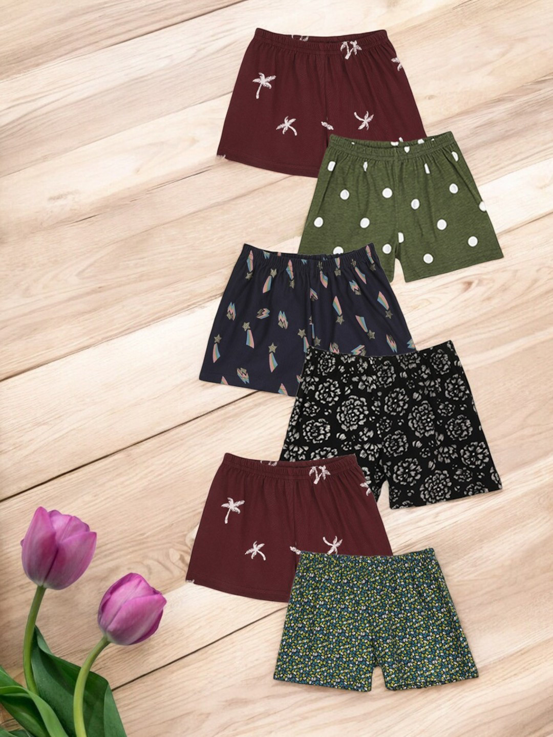 Kryptic Girls Pack Of 6 Assorted Printed Briefs