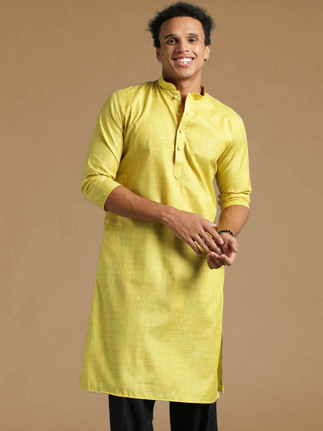 Here&Now X Sanwara  Men Embroidered Summer Sheers Anarkali Kurta