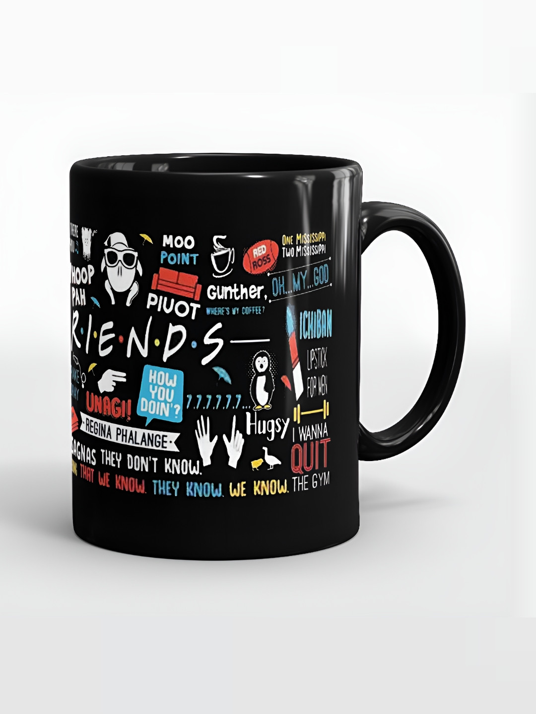 SUBLIKRAFT Black & White Printed Ceramic Glossy Mug 330 ml