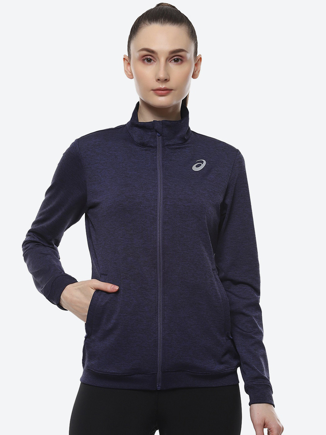 ASICS Mock-Collar Heather Jacket