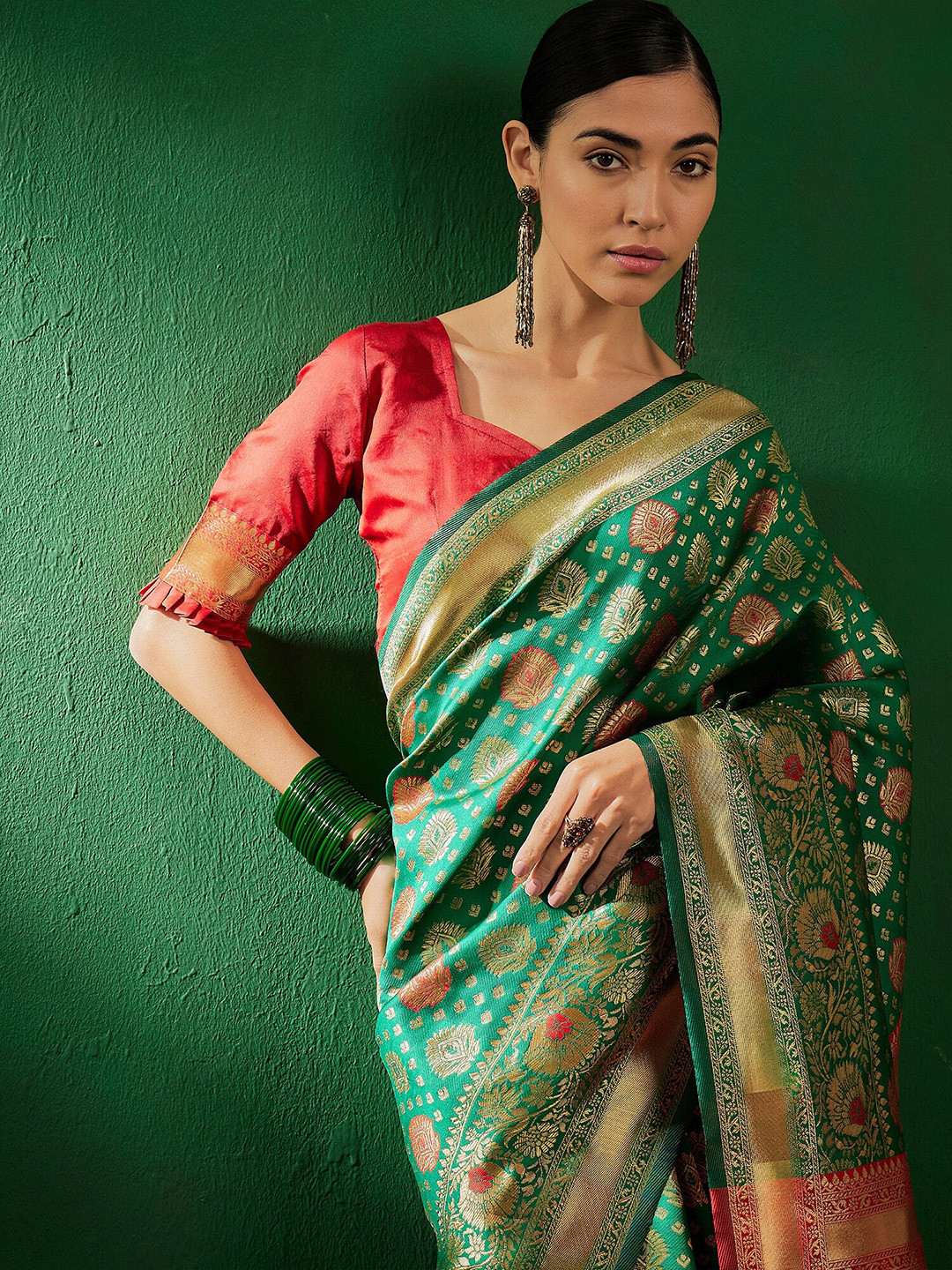 Sangria Weaving Work Banarasi Silk Saree