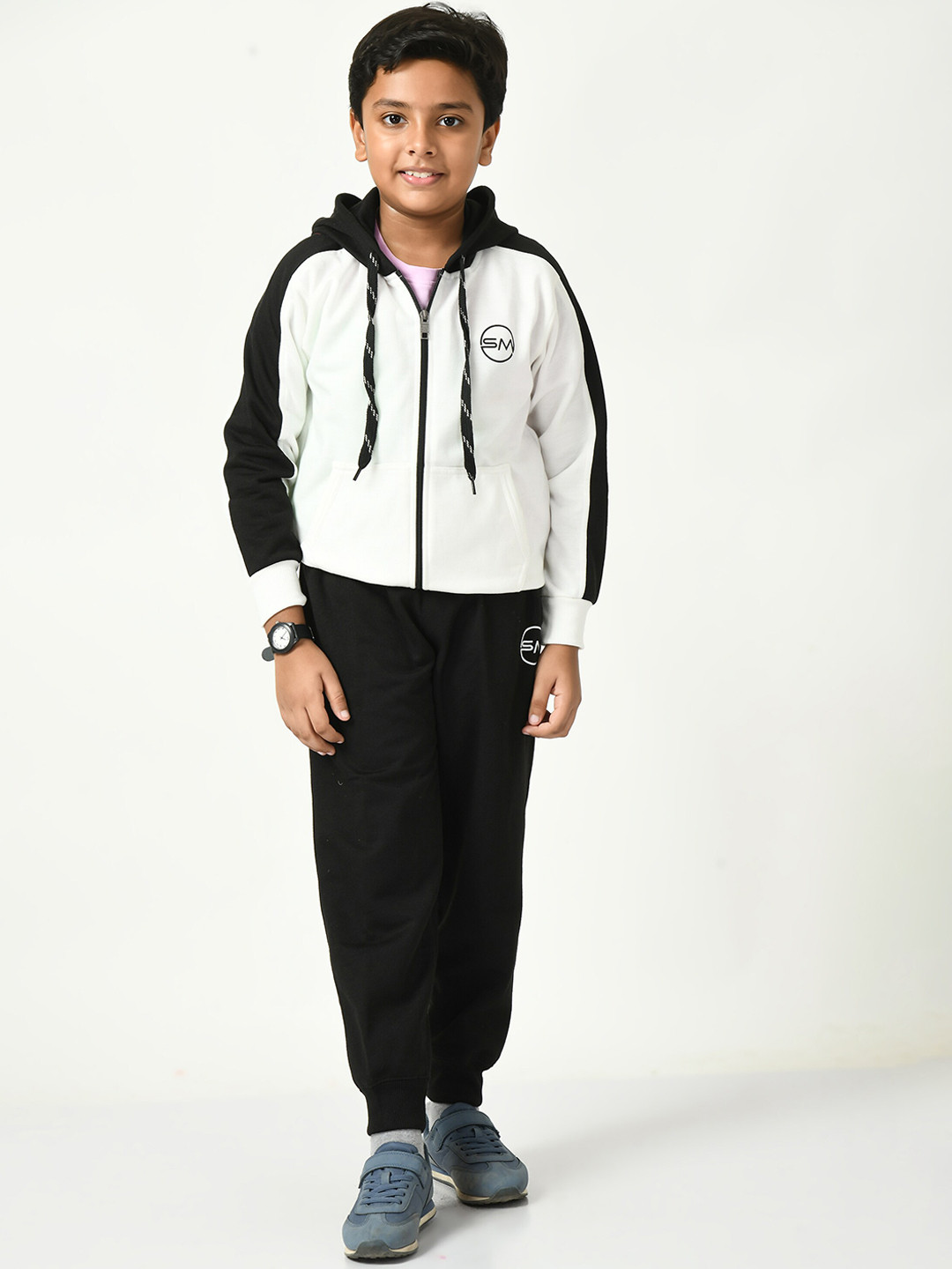 SMSHOPMORE Boys Hoodie Long Sleeves Fleece Tracksuits with Soft Fabric