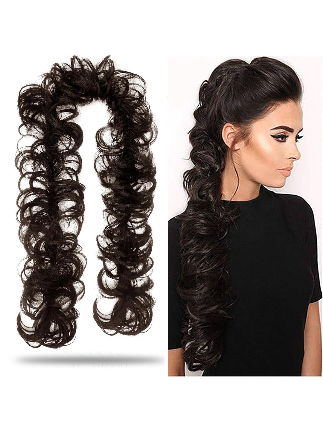 BAESD Girls Messy Frill Hair Extensions For Ponytail