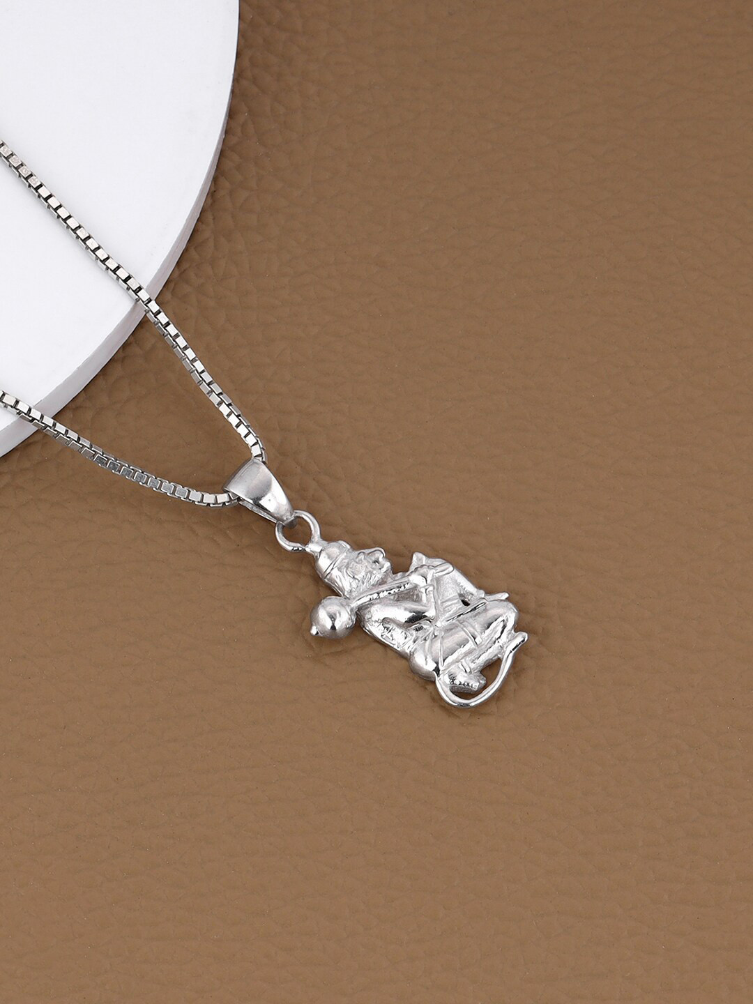 GIVA Rhodium-Plated Sterling Silver Contemporary Pendants with Chains