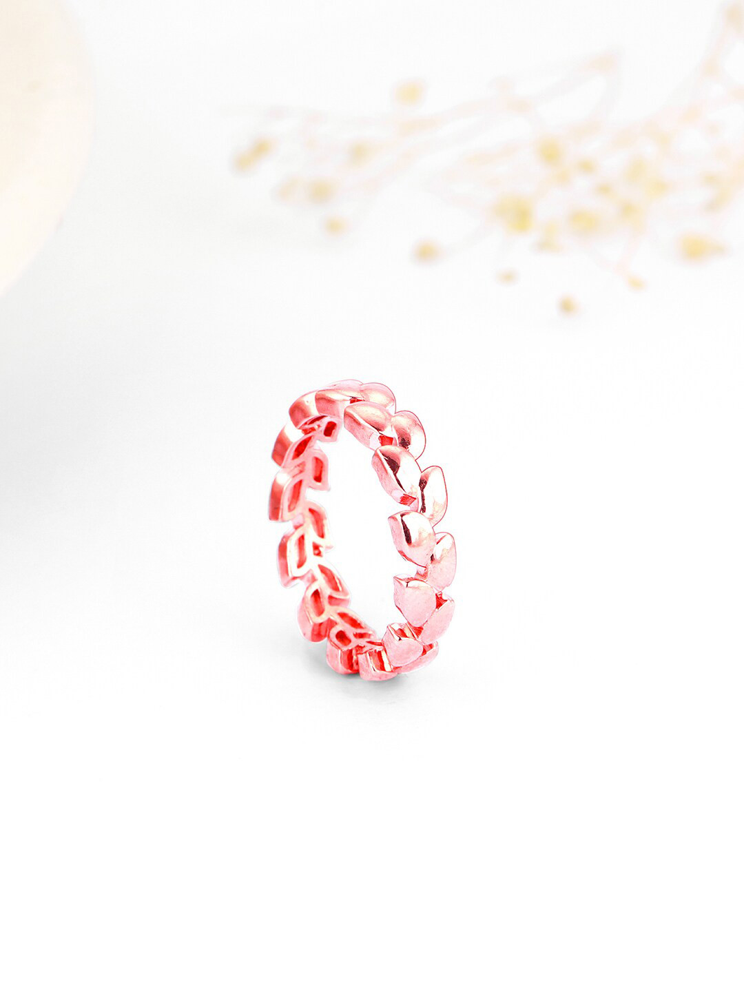 GIVA Rose Gold Plated 92.5 Sterling Silver Laurel Wreath Finger Ring