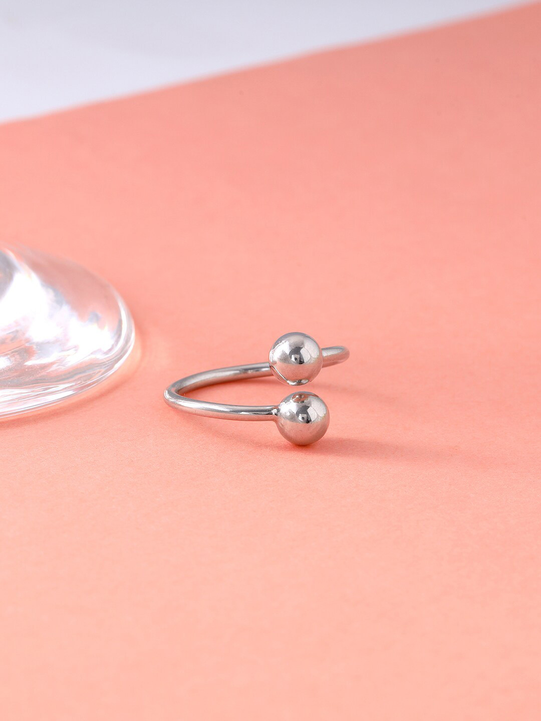GIVA 925 Sterling Silver Rhodium Plated Mingled Finger Ring
