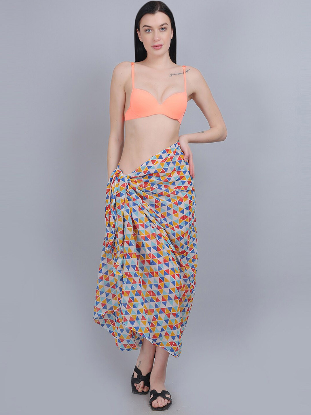 mod & shy Geometric Printed Wrap-Around Sarong