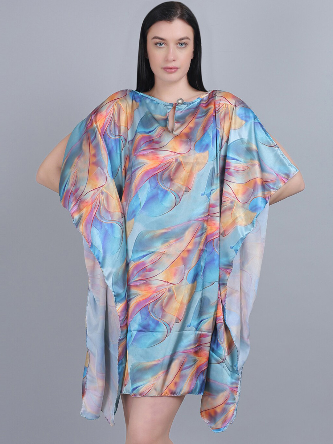 mod & shy Printed Swimwear Cover Up Kaftan Dress