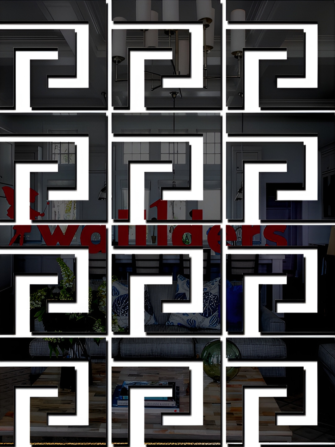 Wall1ders Black 20-pcs Geometric 3D Acrylic Mirror Wall Stickers