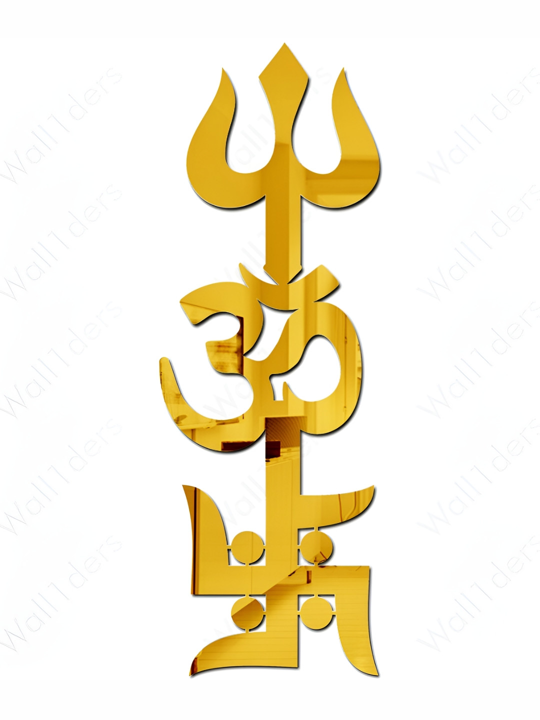 Wall1ders Trishakti 3D Acrylic Mirror Wall Sticker