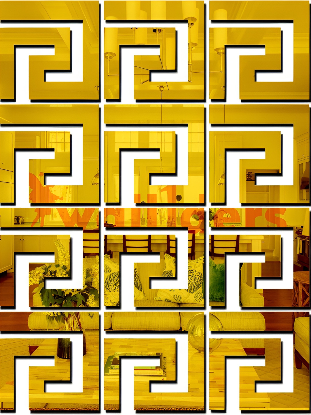 Wall1ders 20-Pcs Geometric Pattern 3D Wall Stickers