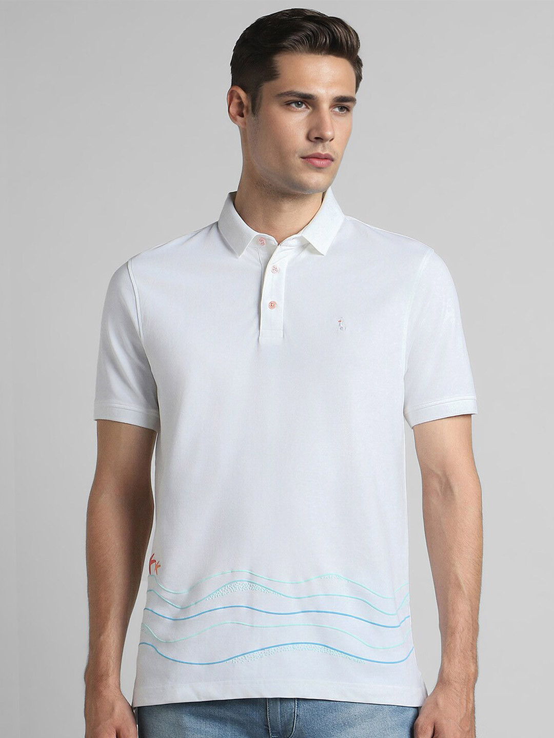 SIMON CARTER LONDON Polo Collar Slim Fit T-shirt