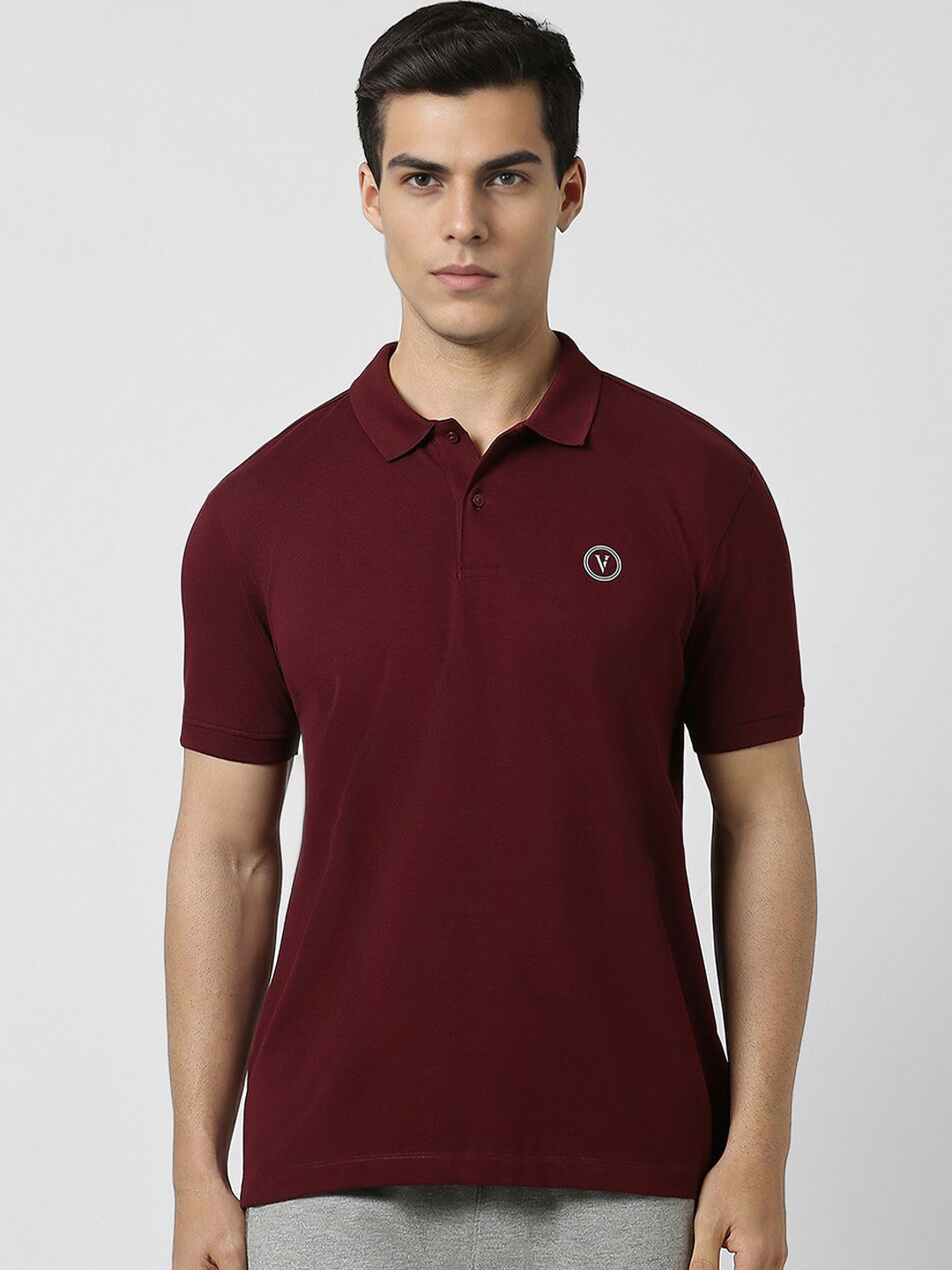 Van Heusen Flex Pure Cotton Polo Collar T-shirt