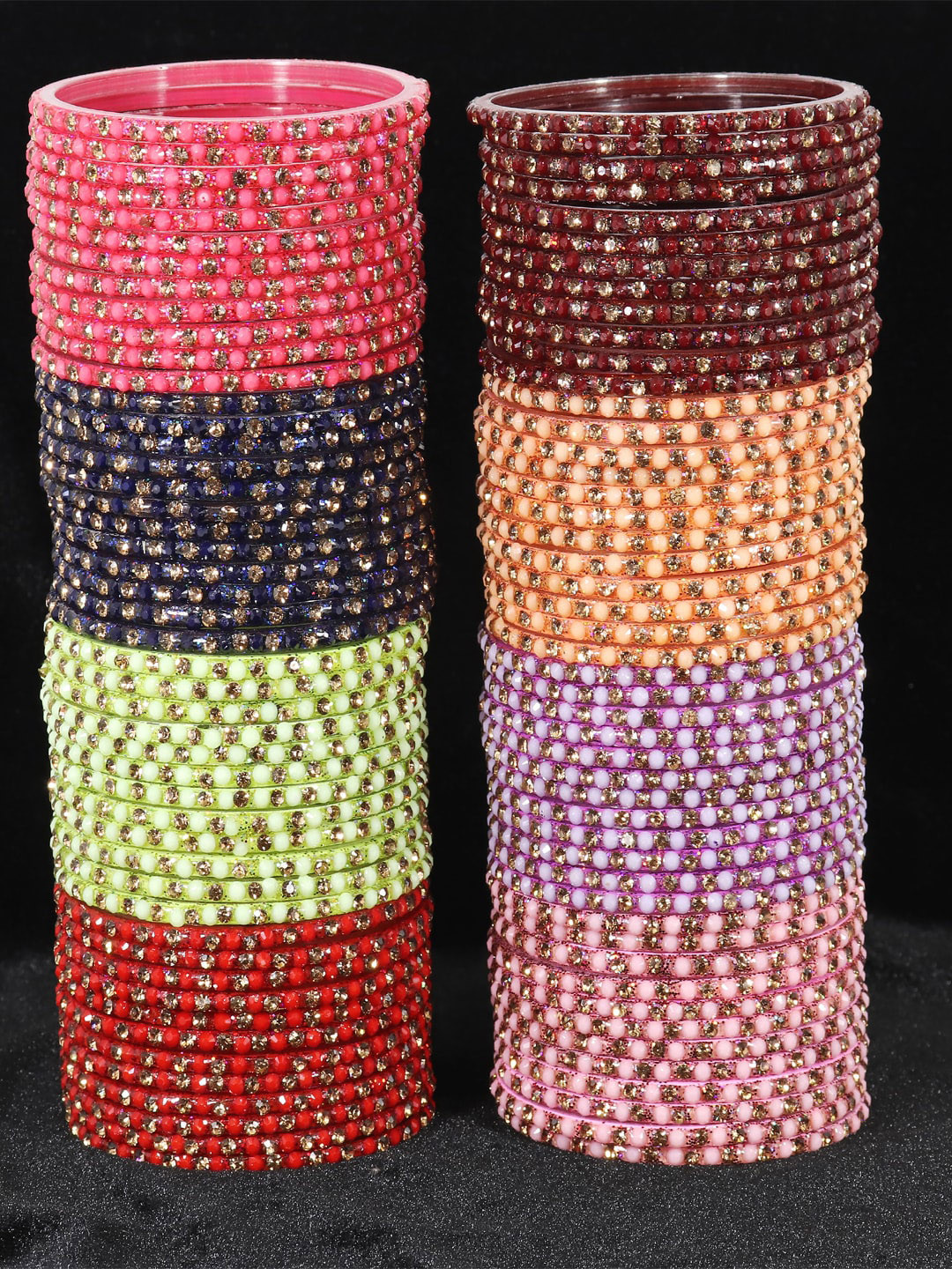LAVAZZA Set Of 96 Glass Studded Bangles