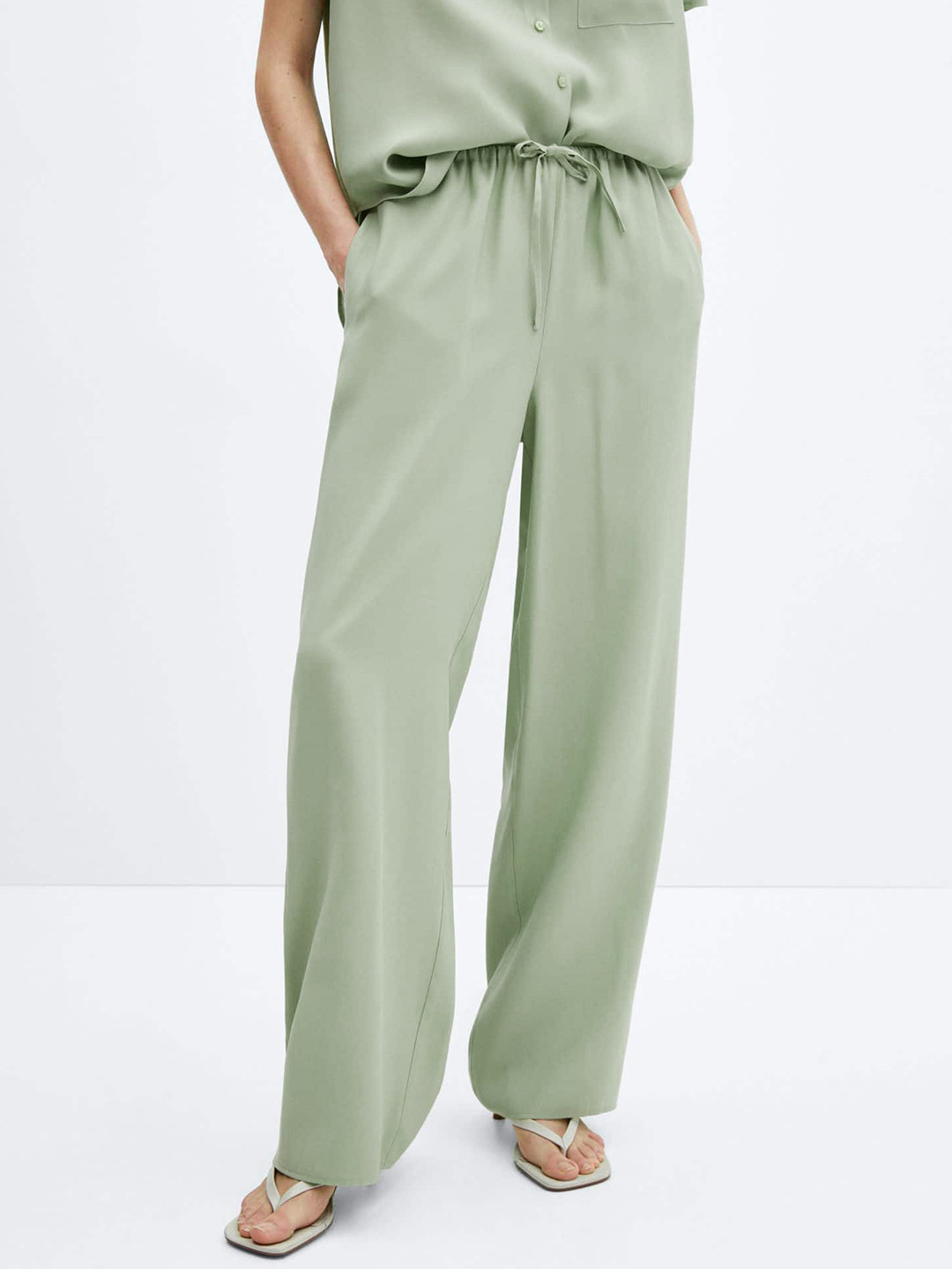 MANGO Women Wideleg Trousers