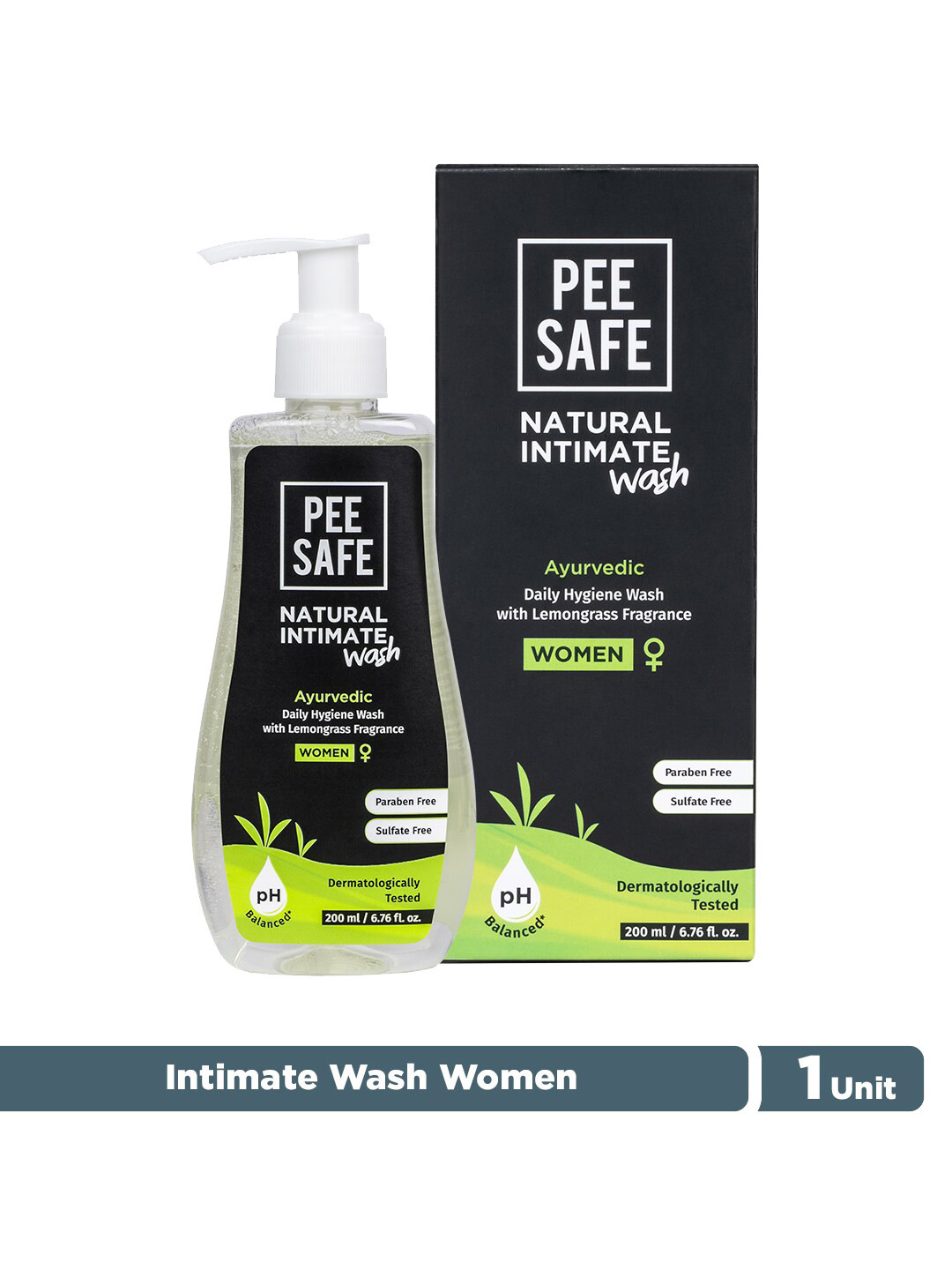 PEESAFE Natural Intimate Wash With Lemongrass - 200ml