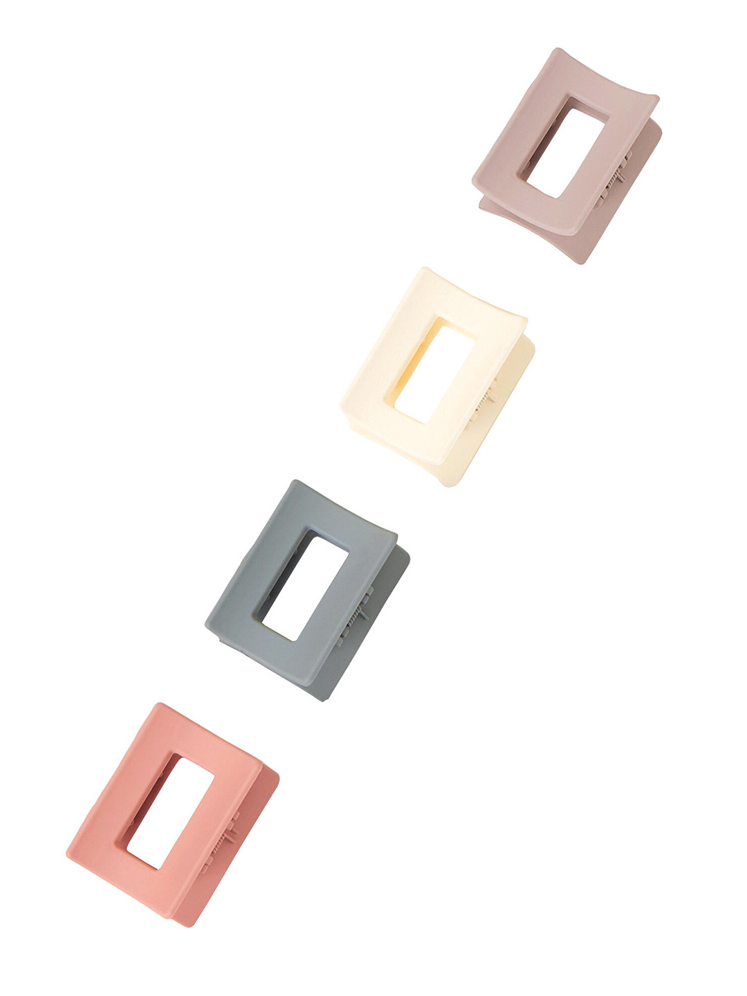 Accessorize Women Set of 4 Assorted Rectangle Claw Clips