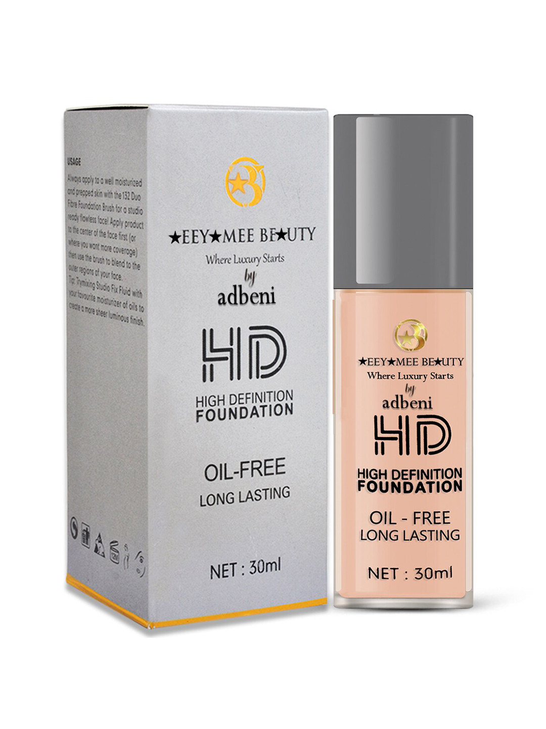 Adbeni Radiant Glow HD Foundation - 30ml - NC35
