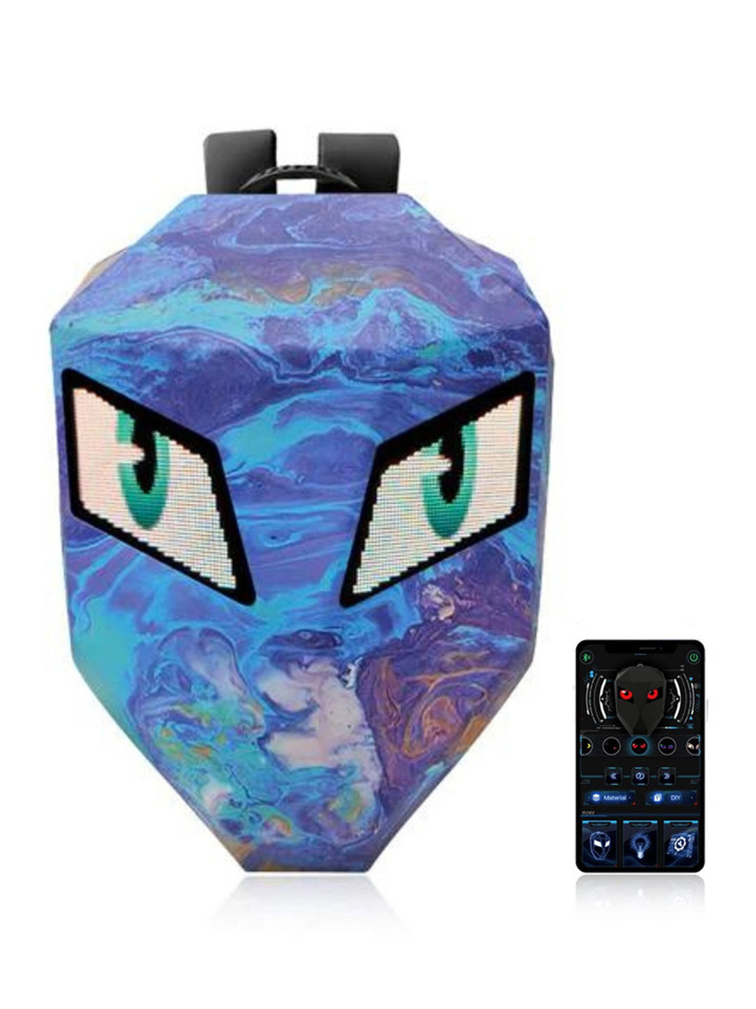 REDHORNS Unisex Graphic Printed LED Backpack With USB Charging Port