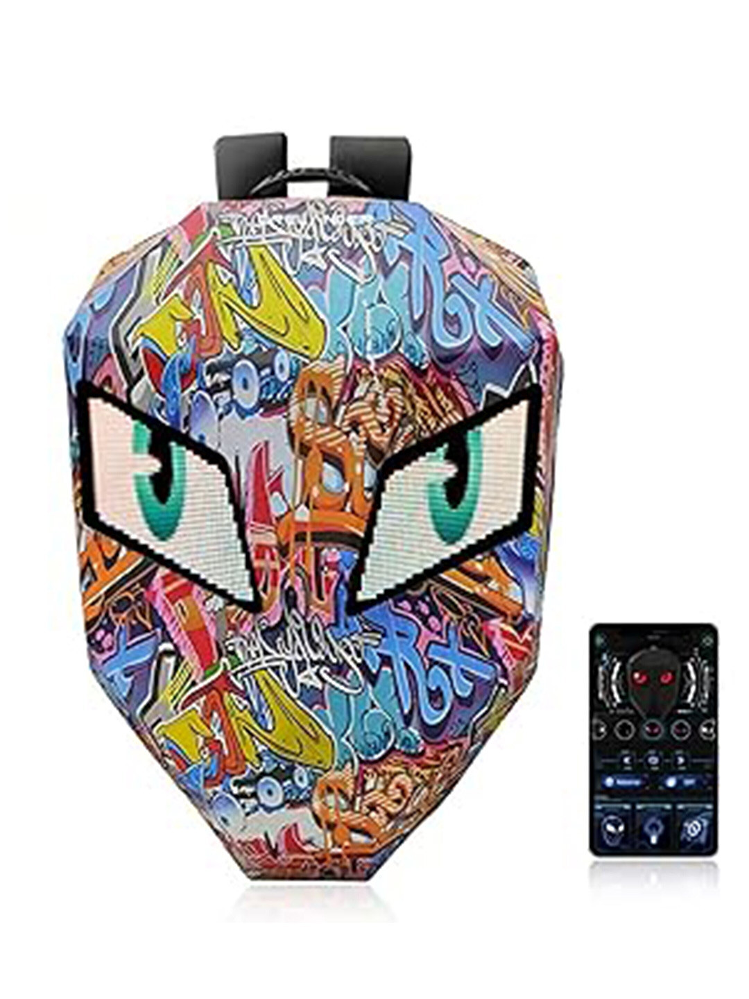 REDHORNS Unisex Graphic Printed LED Backpack With USB Charging Port