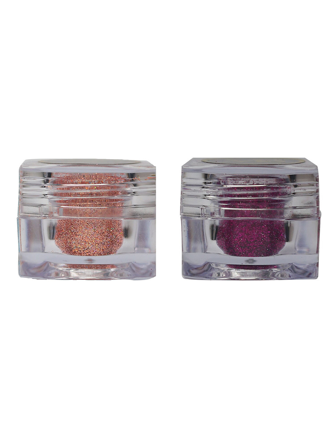 Veoni BELLE Holographic Set Of 2 HD Glitter Eyeshadow-5g Each-Peach 11-Sapphire Pink 16