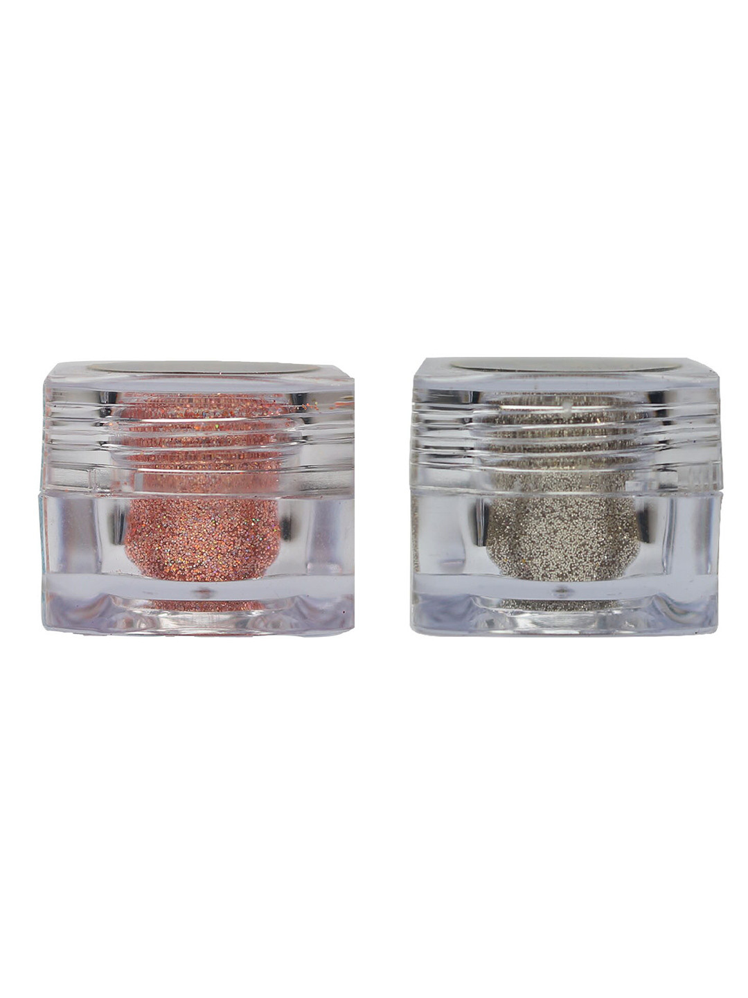 Veoni BELLE Holographic Set Of 2 HD Glitter Eyeshadow-5g Each-Peach 11-Champagne Gold 08
