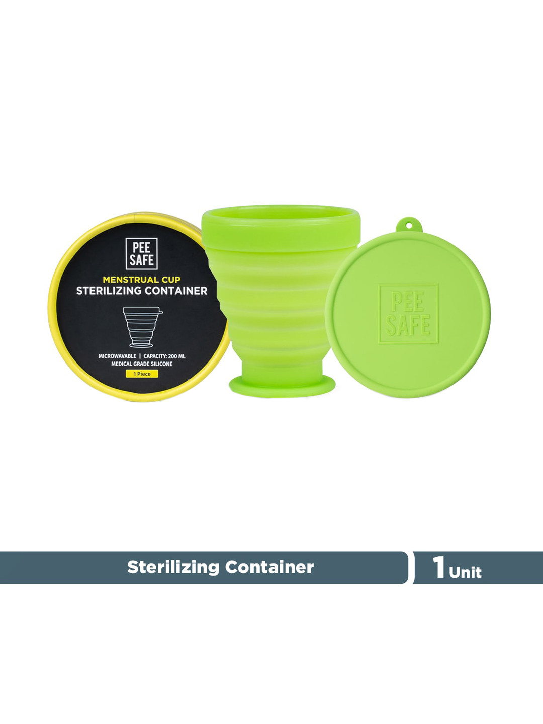 PEESAFE  Menstrual Cup Sterilizing Container - Green