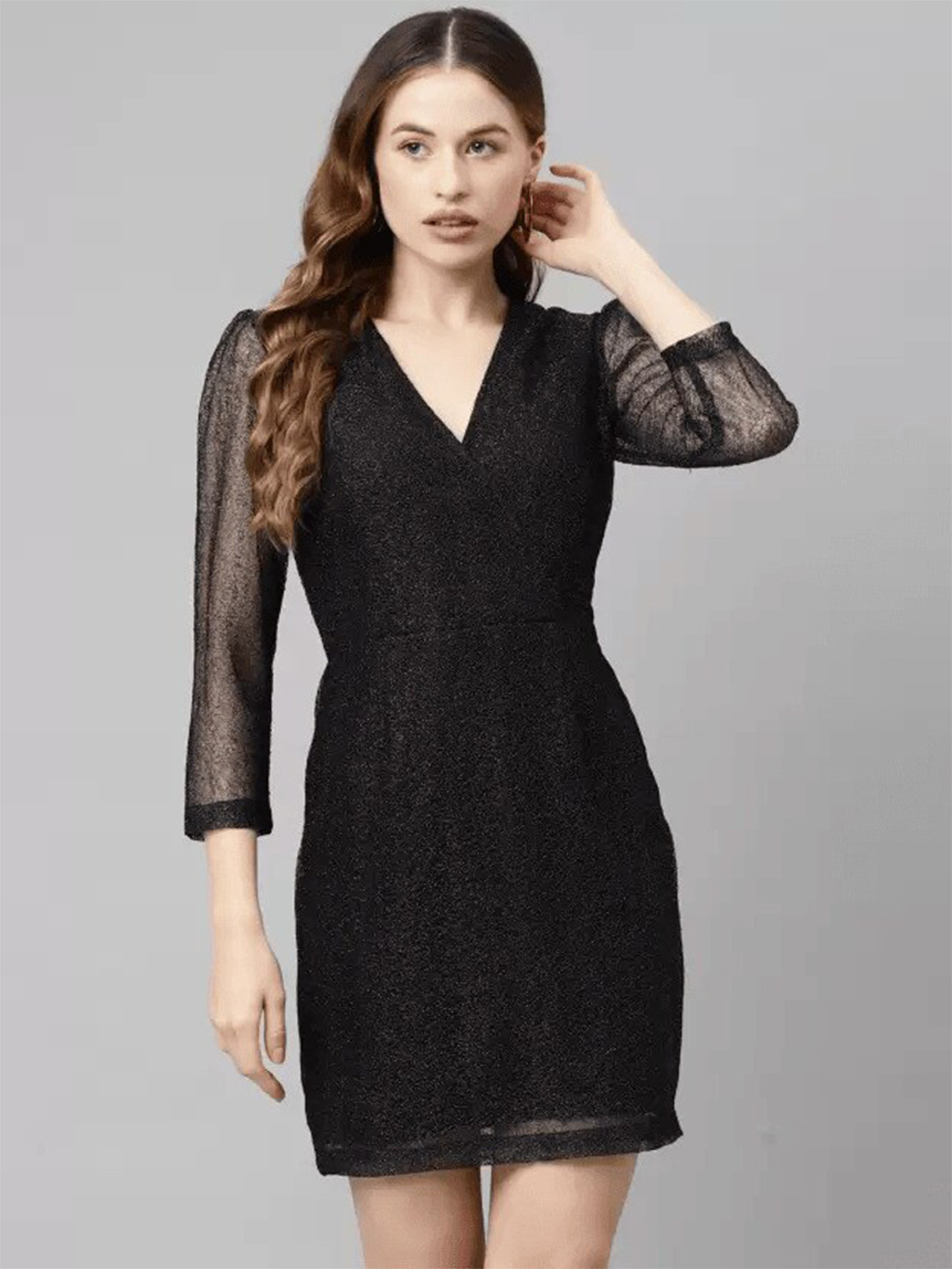 WESTCLO Women Wrap Mini Dress