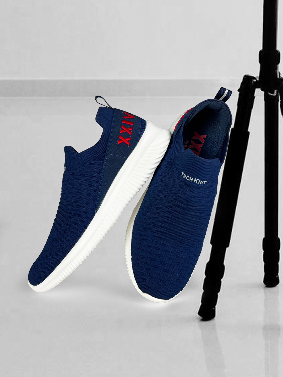 KazarMax Men TechKnit Textured Slip On Sneakers