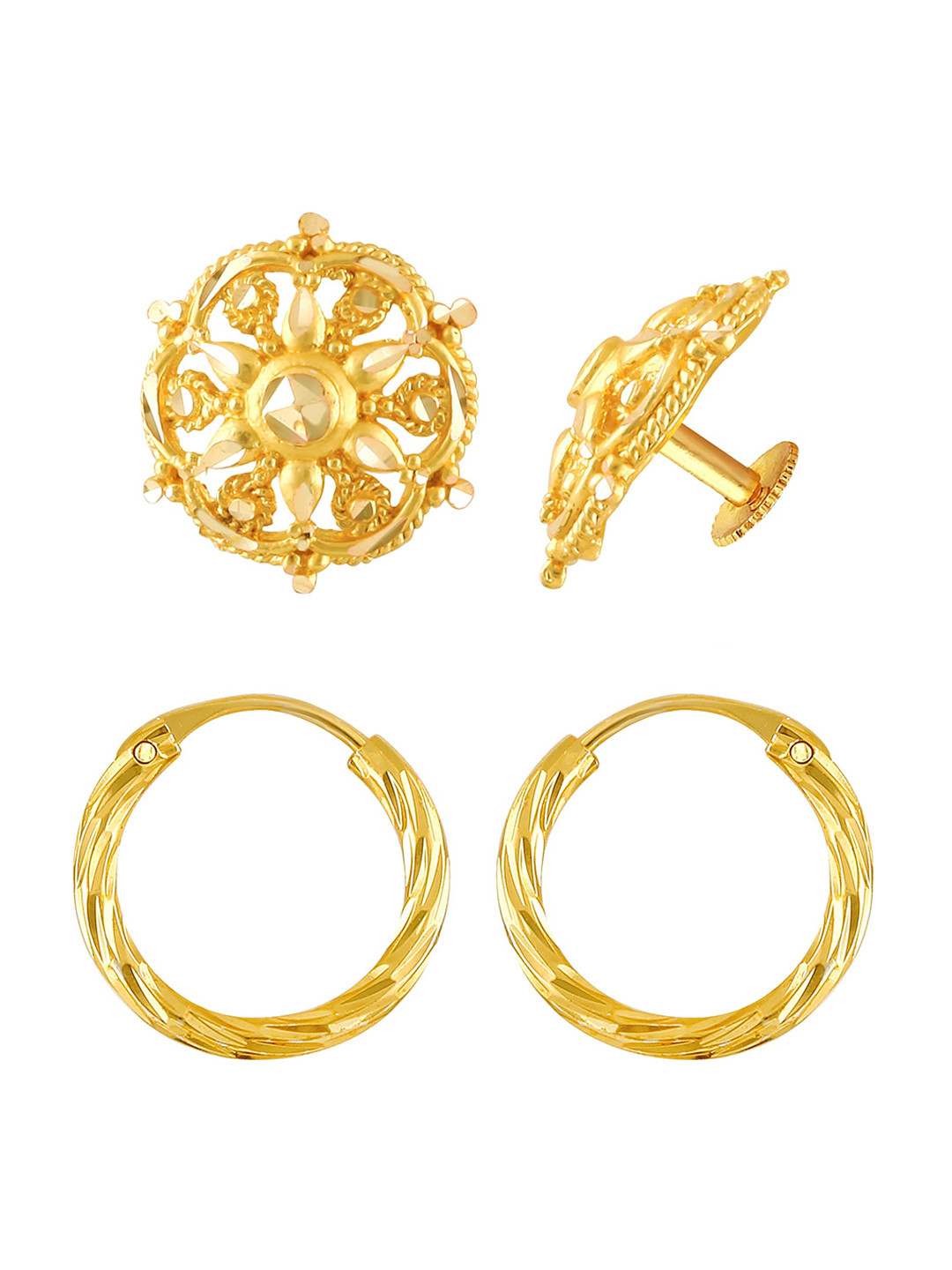Vighnaharta Floral Hoop Earrings