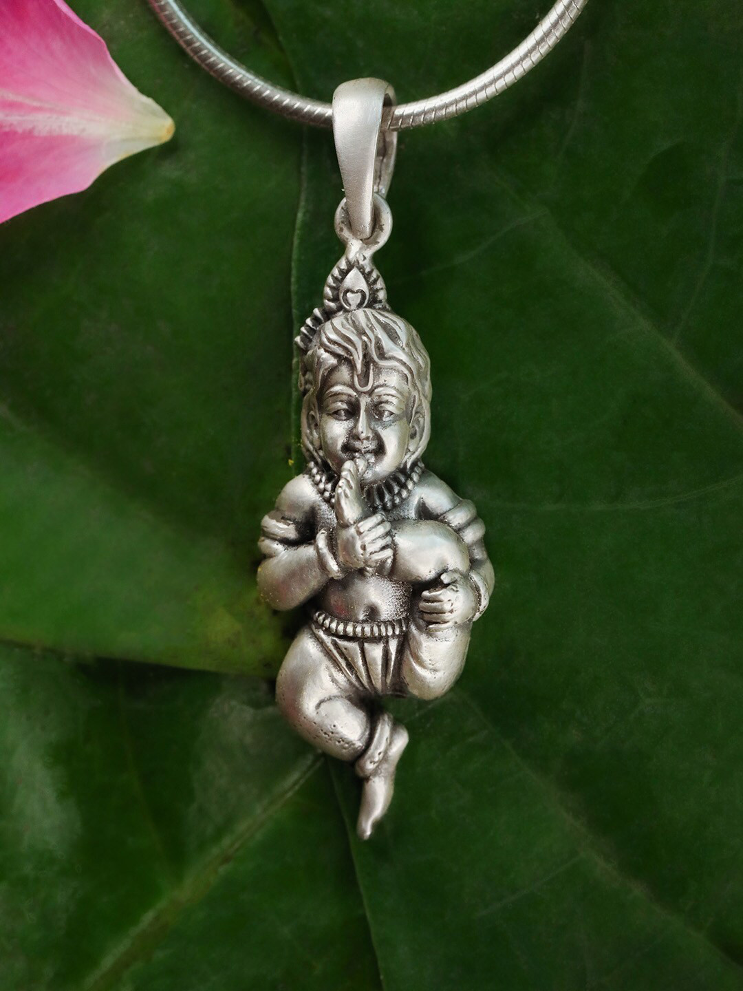 Unniyarcha Silver-Plated Bal Gopal Pendant