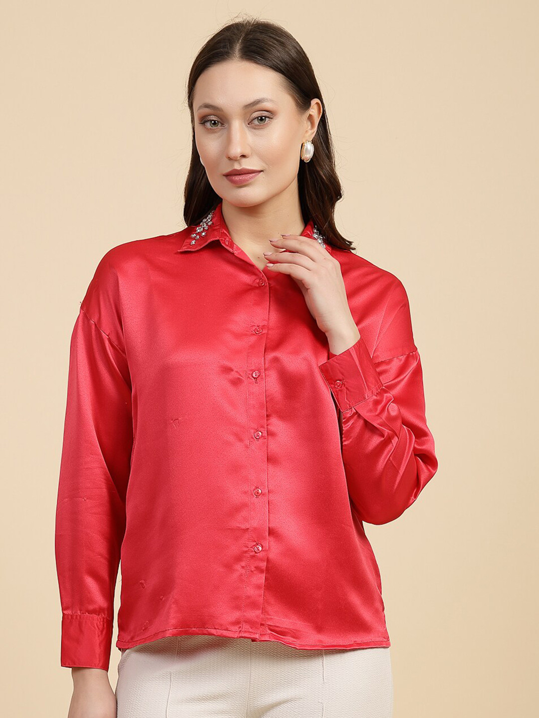Freehand by The Indian Garage Co Spread Collar Party Regular Fit Shirts