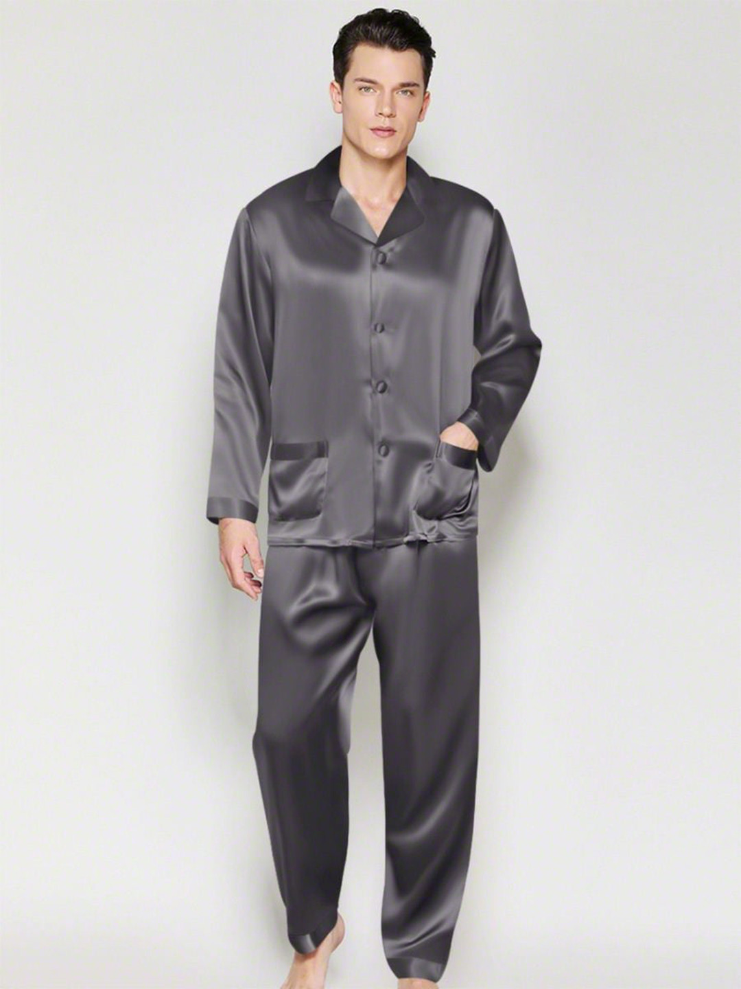 Bella Babe by SK Shirt Collar Satin Night suit