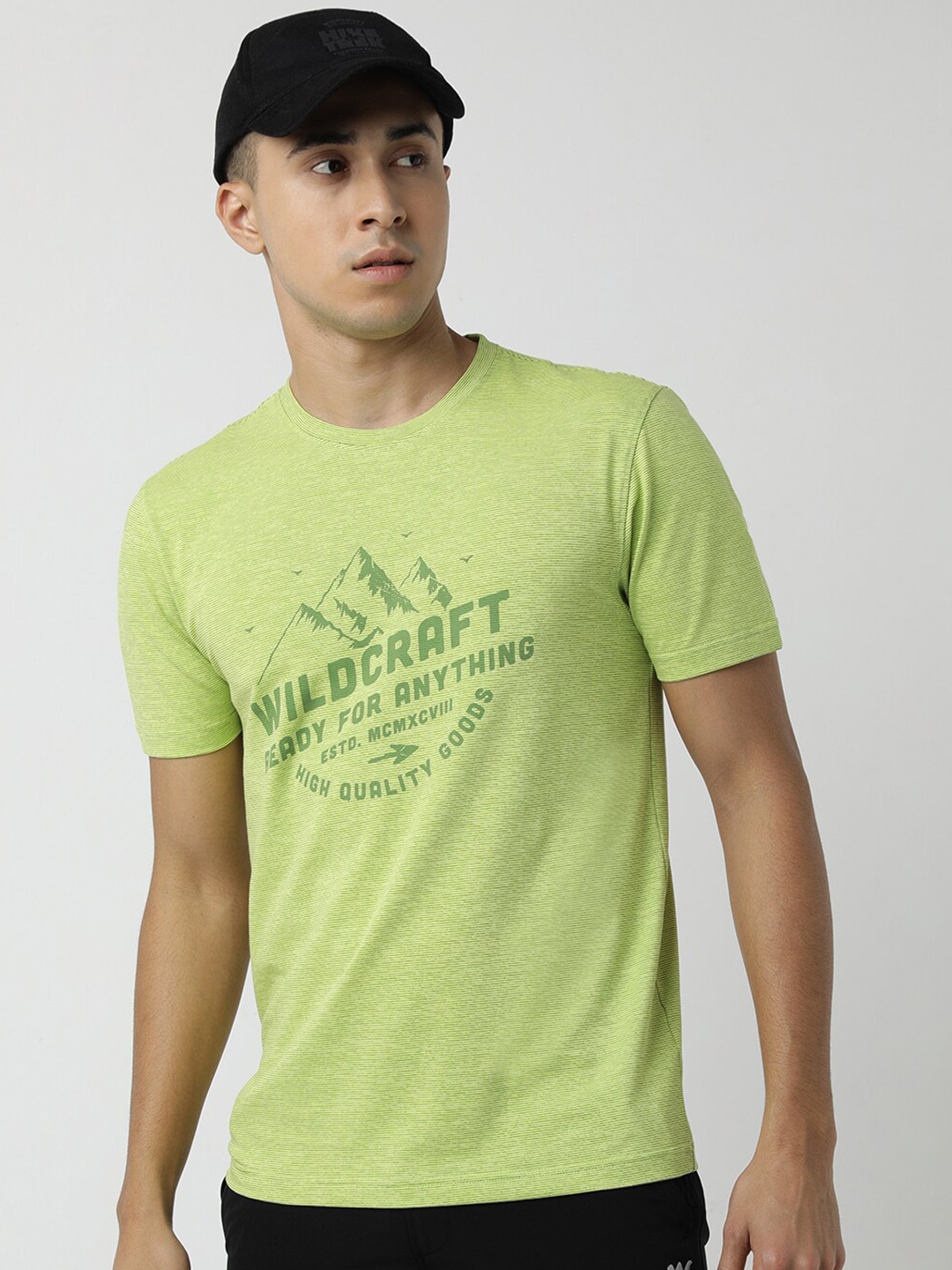 Wildcraft Typography Printed Round neck Short Sleeves Anti Odour T-shirt