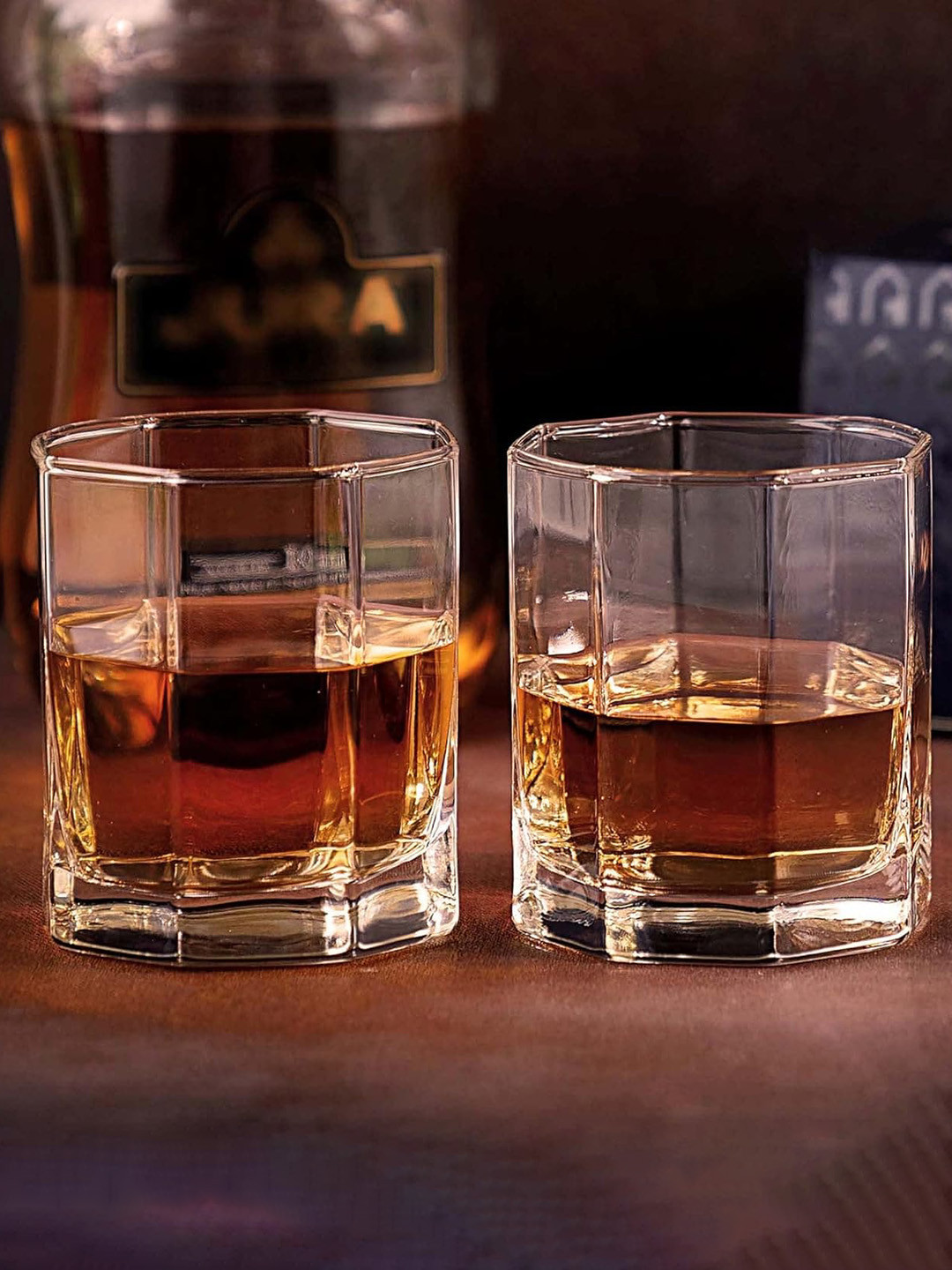 SAKI Transparent 2 Pieces Whiskey Glasses