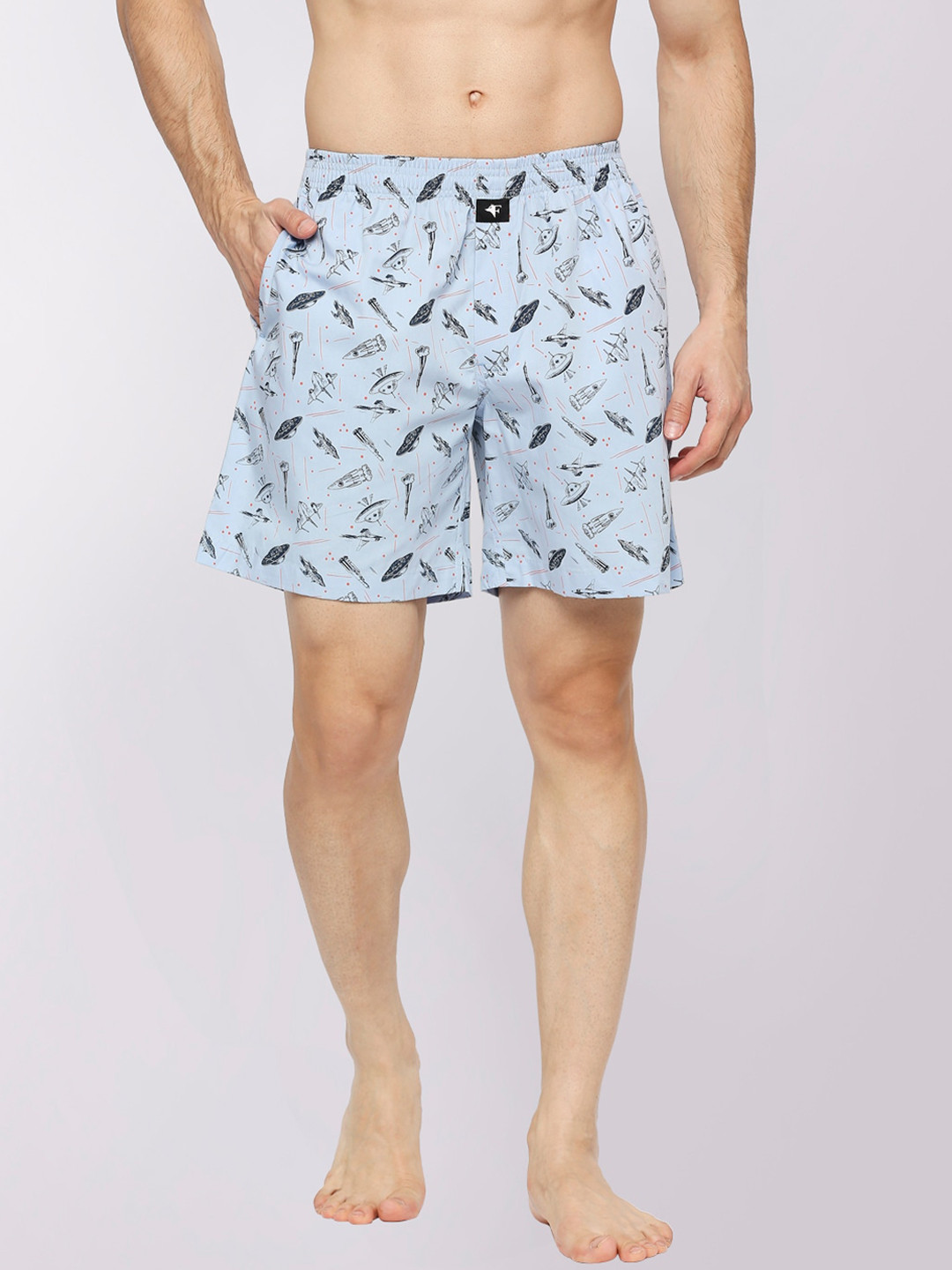 FRENCHIE Conversational Printed Cotton Boxers FR-BX-CP-BOKSA-1X5-SLSB-S