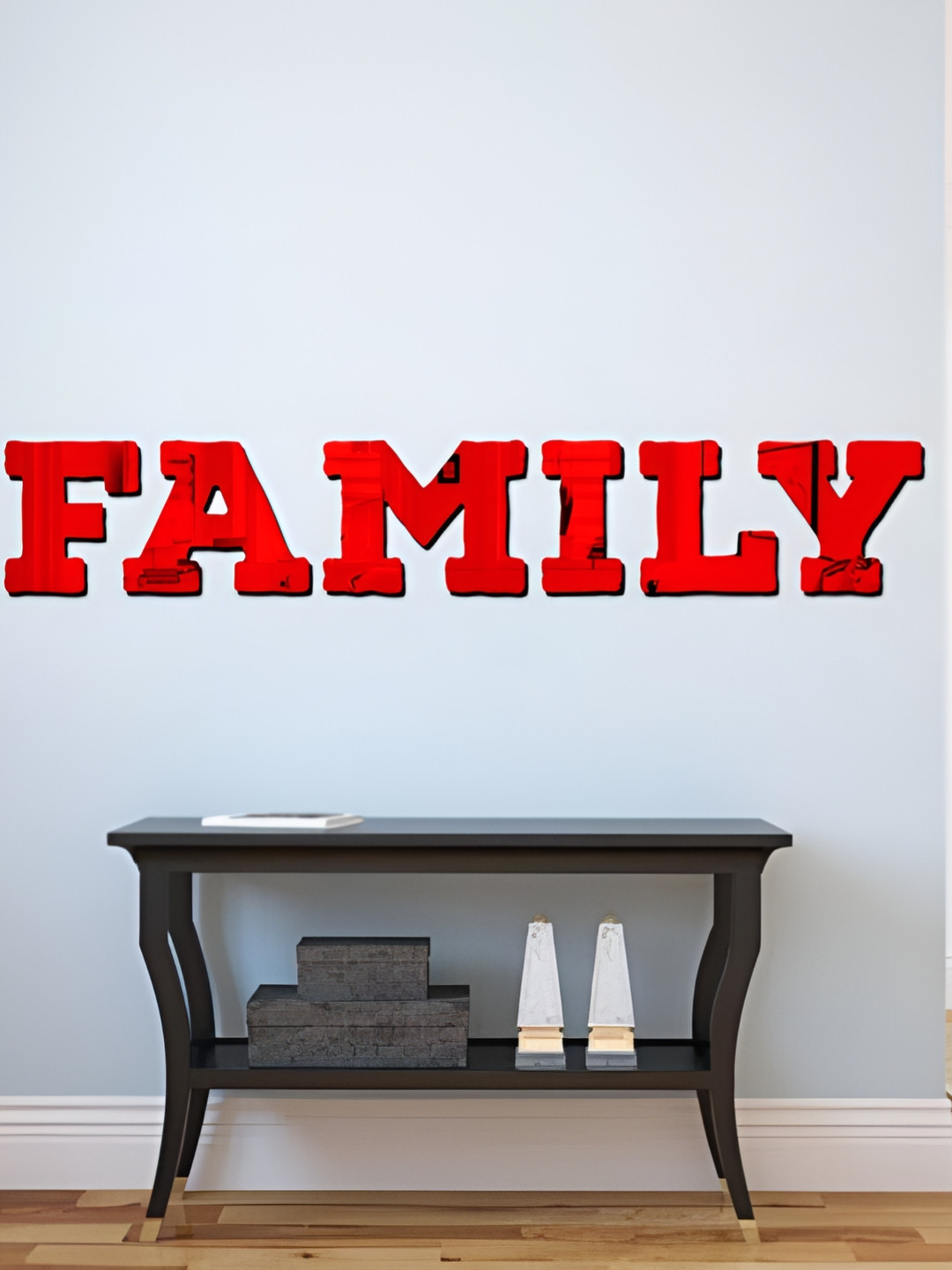Wall1ders Red Family  Acrylic Wall Stickers