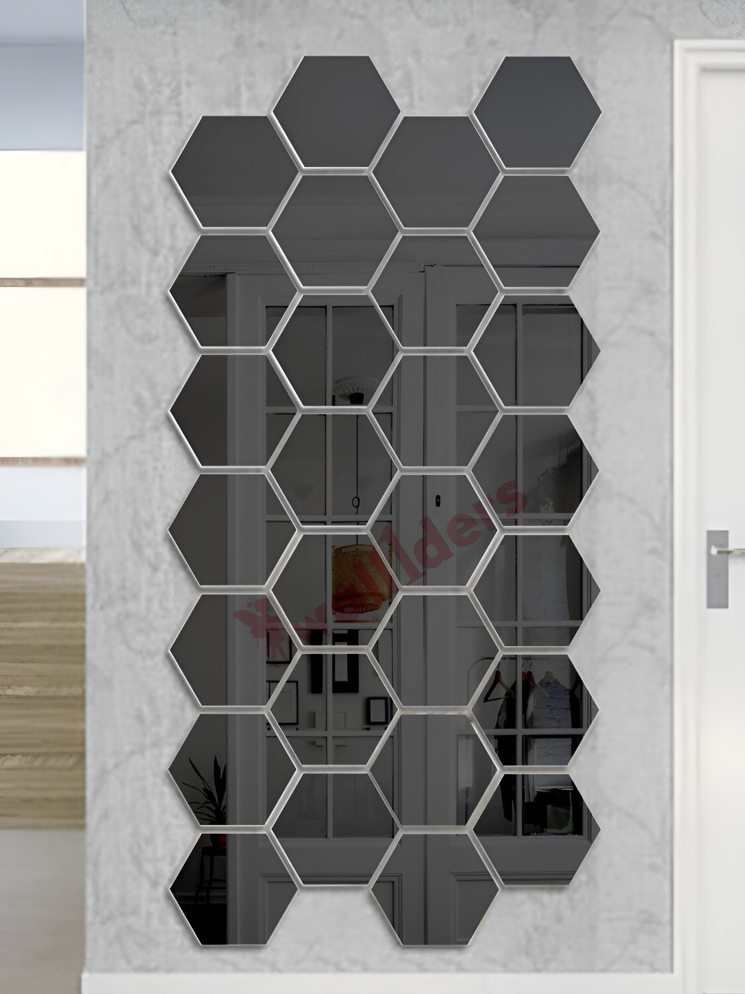 Wall1ders Black 28 Pieces Acrylic Wall Stickers