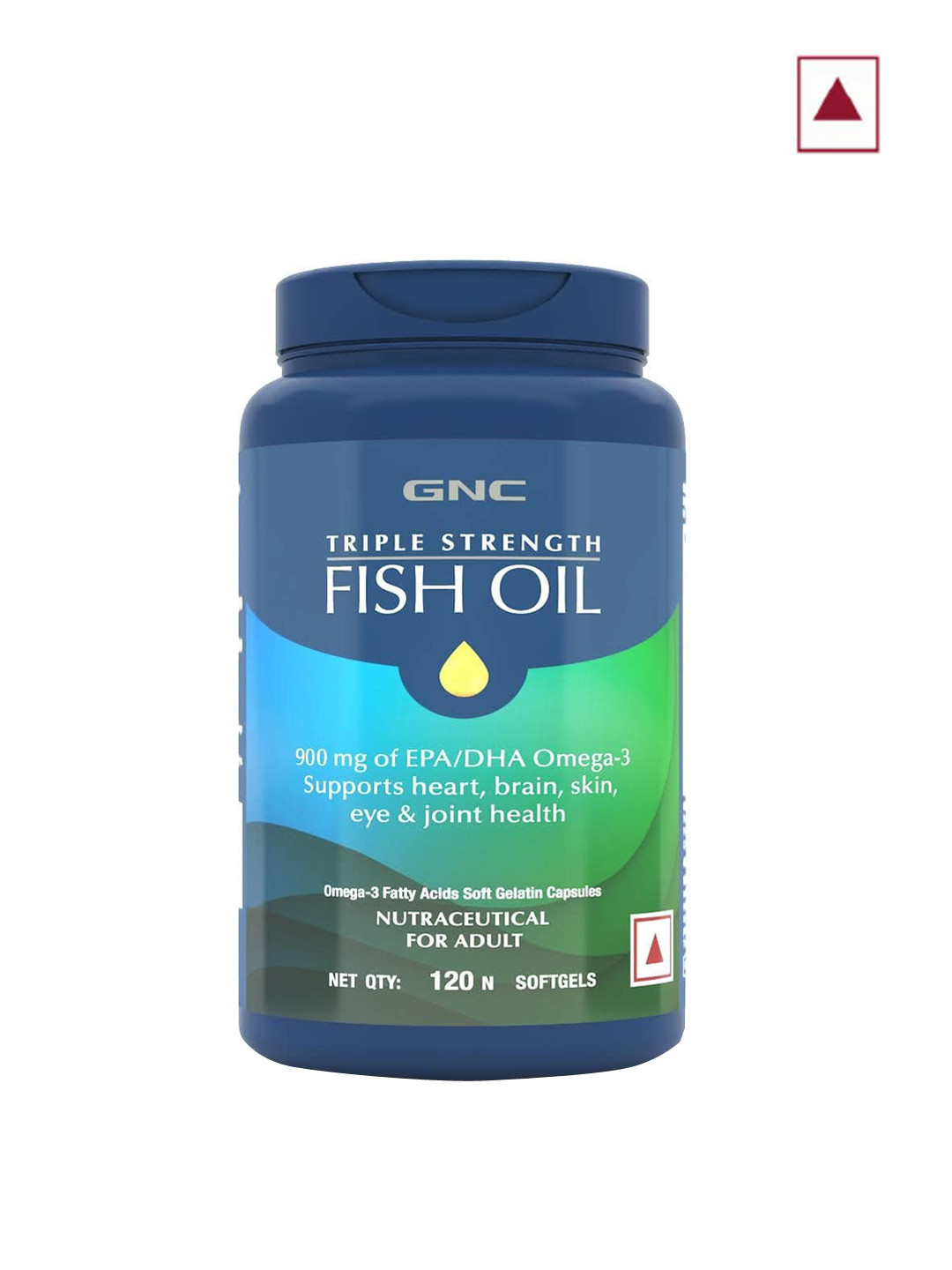 GNC Triple Strength Fish Oil Mini Omega3 Capsules - 120 Softgels